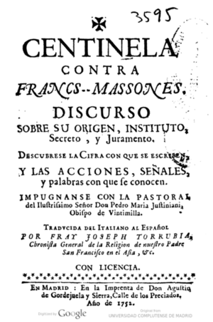 CENTINELA CONTRA FRANCS-MASSONES (FACSÍMIL DEL ORIGINAL DEL SIGLO XVIII)